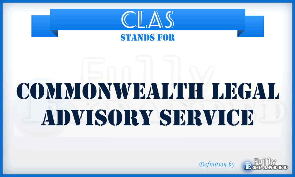 CLAS - Commonwealth Legal Advisory Service