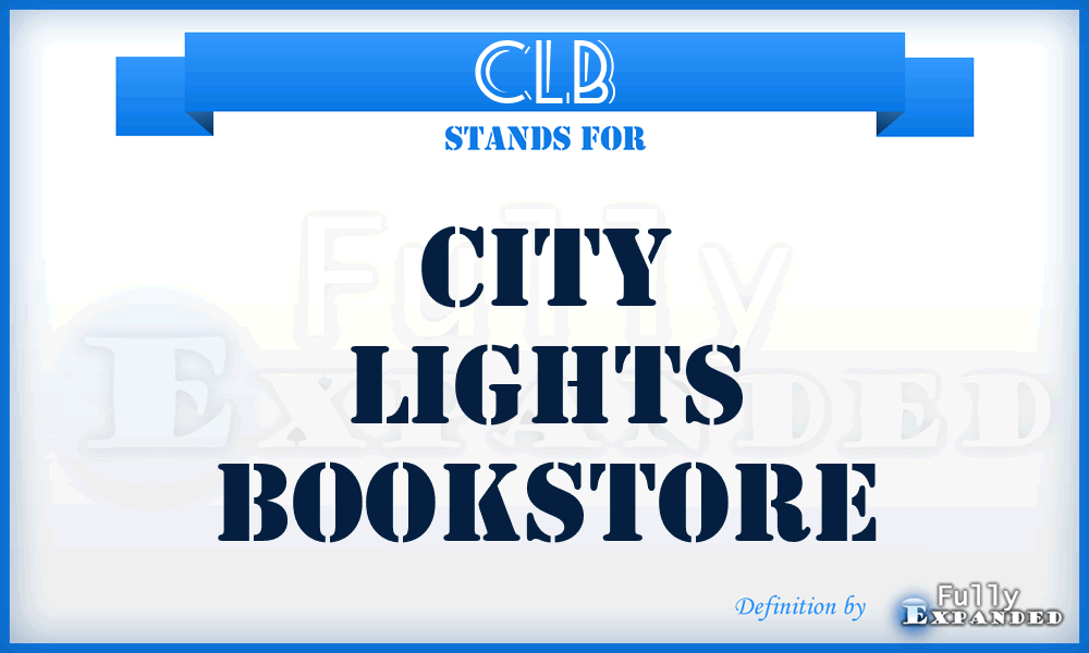 CLB - City Lights Bookstore