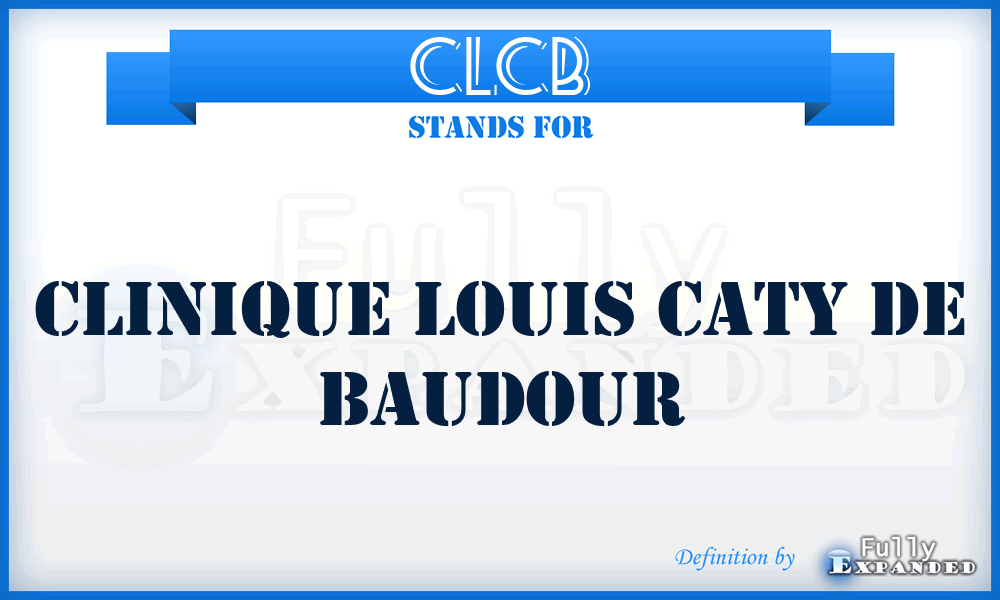 CLCB - Clinique Louis Caty de Baudour