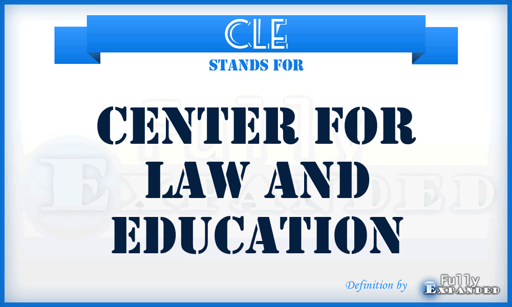 CLE - Center for Law and Education