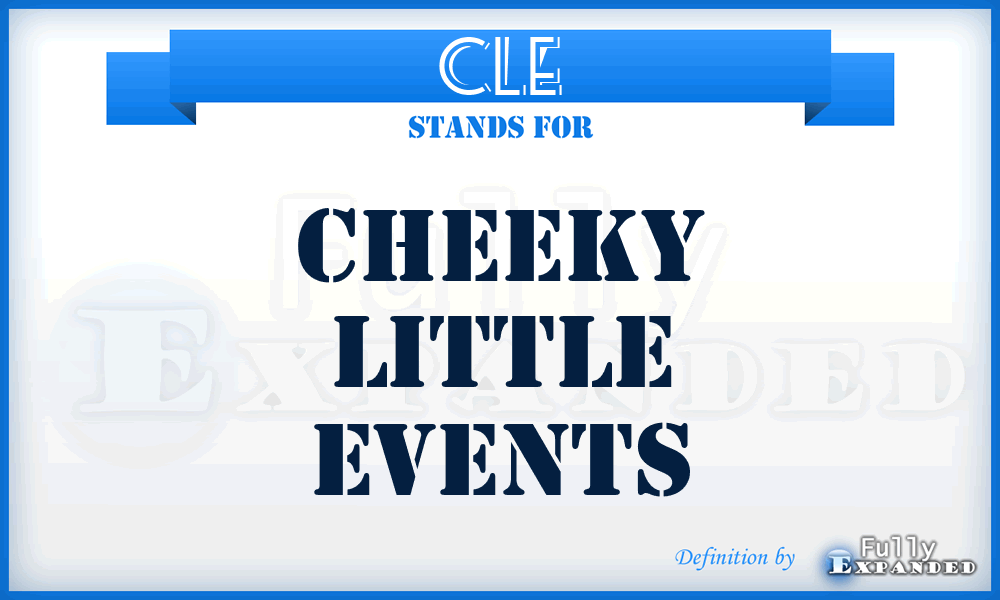 CLE - Cheeky Little Events