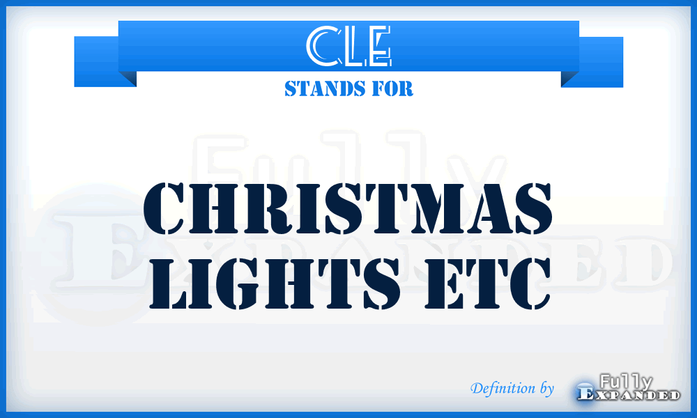 CLE - Christmas Lights Etc