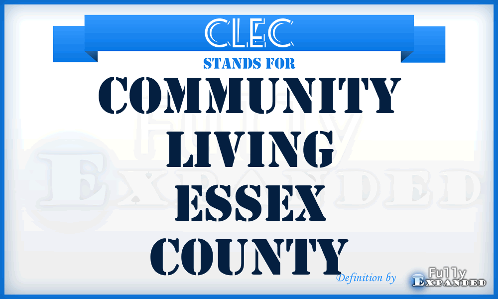 CLEC - Community Living Essex County