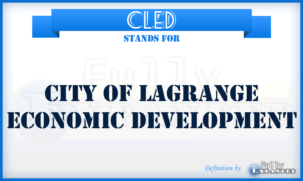 CLED - City of Lagrange Economic Development