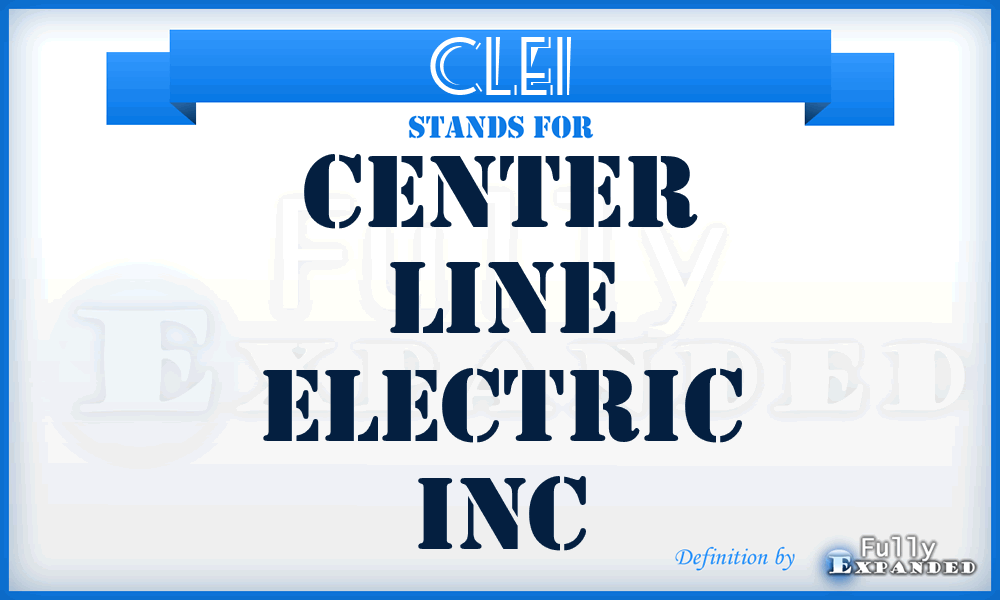 CLEI - Center Line Electric Inc