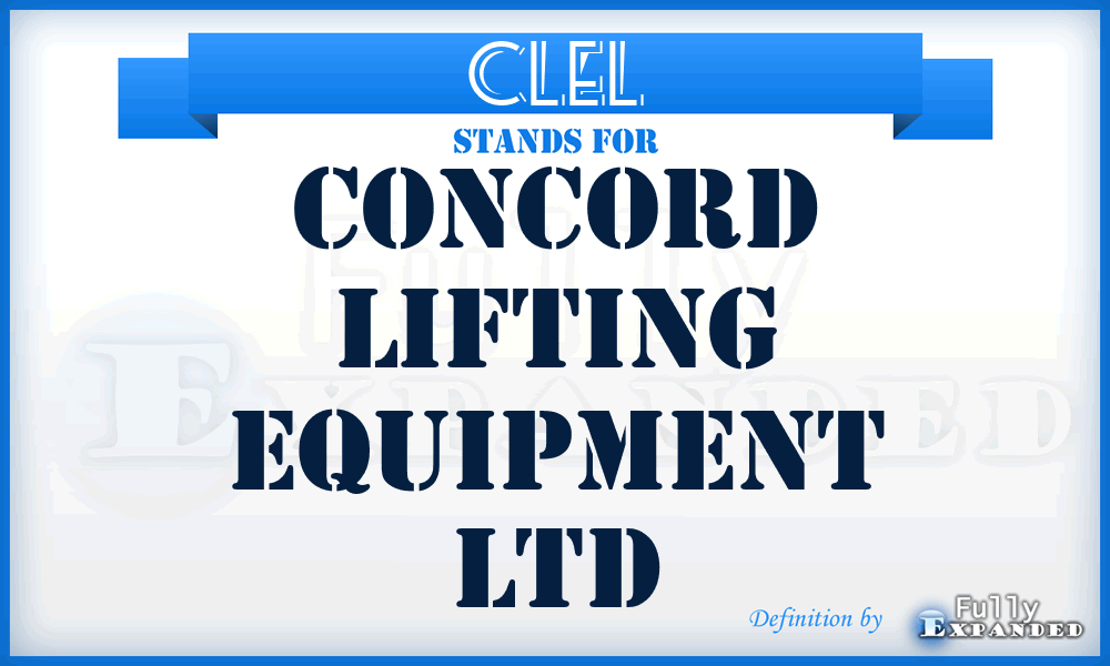 CLEL - Concord Lifting Equipment Ltd