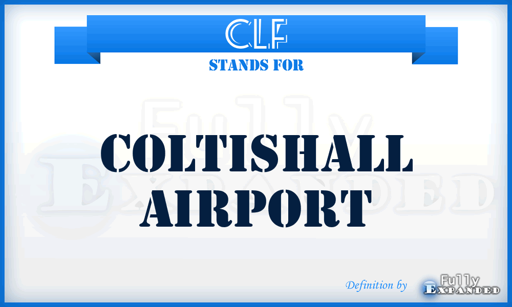 CLF - Coltishall airport