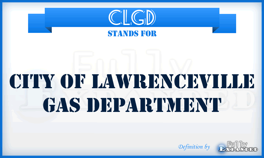 CLGD - City of Lawrenceville Gas Department