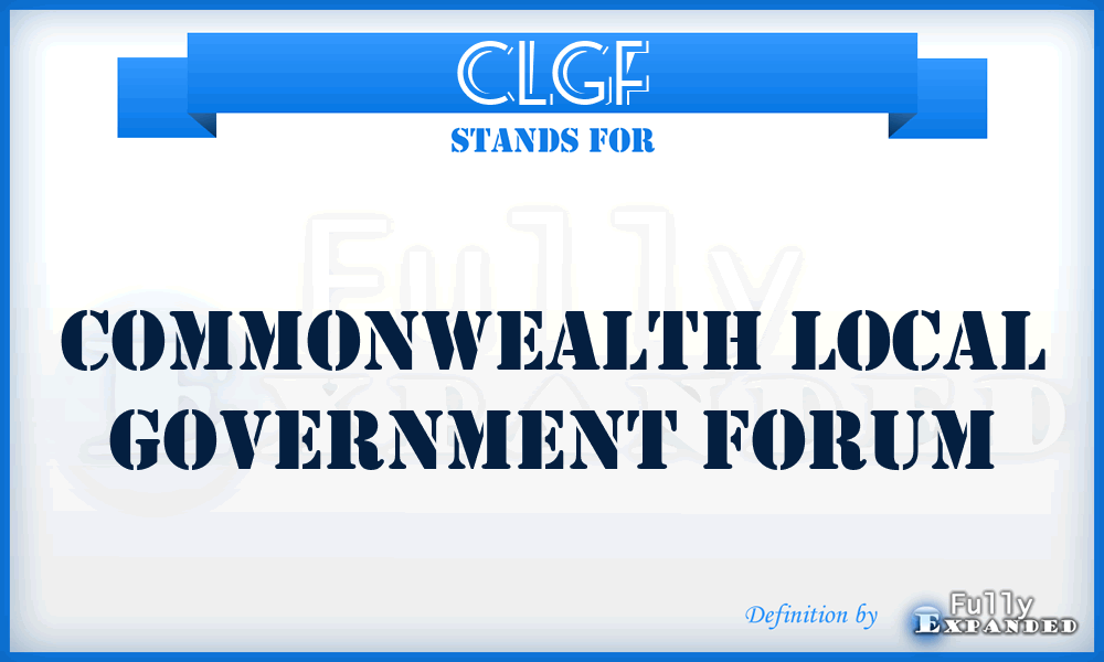 CLGF - Commonwealth Local Government Forum