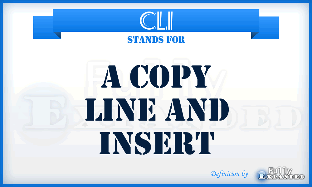 CLI - A Copy Line And Insert