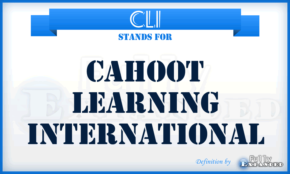CLI - Cahoot Learning International