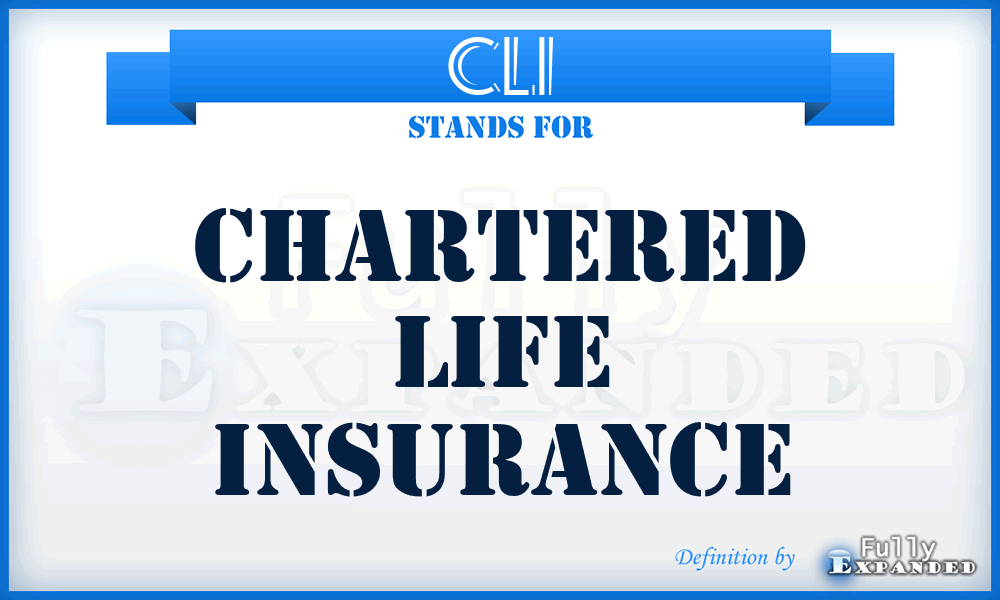 CLI - Chartered Life Insurance
