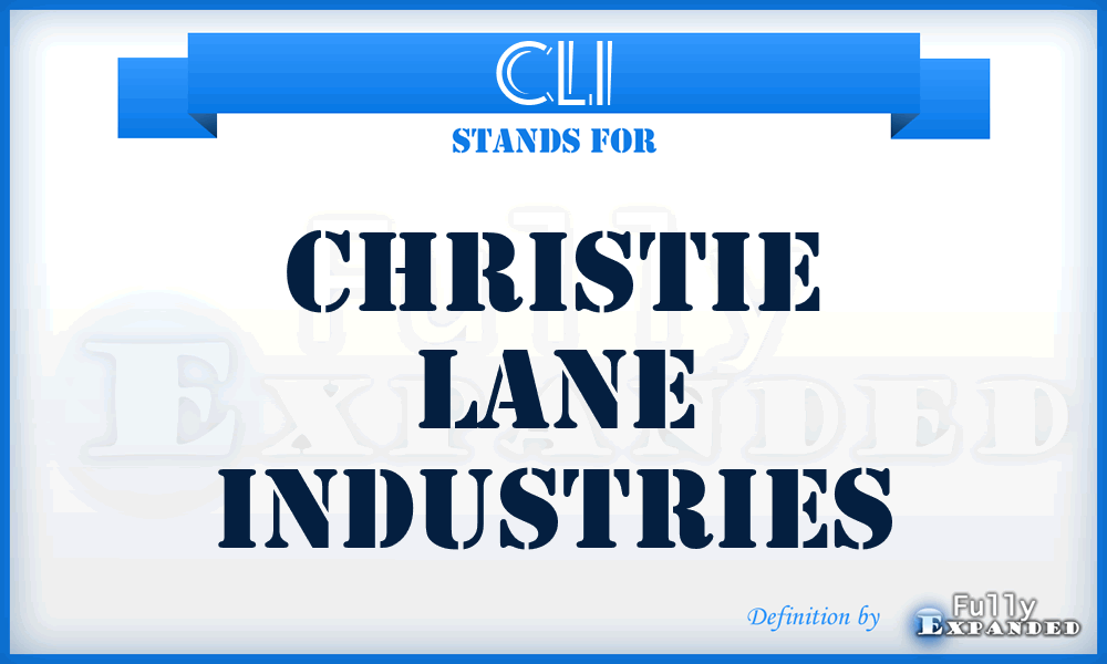 CLI - Christie Lane Industries