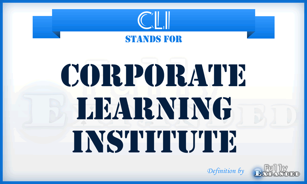 CLI - Corporate Learning Institute