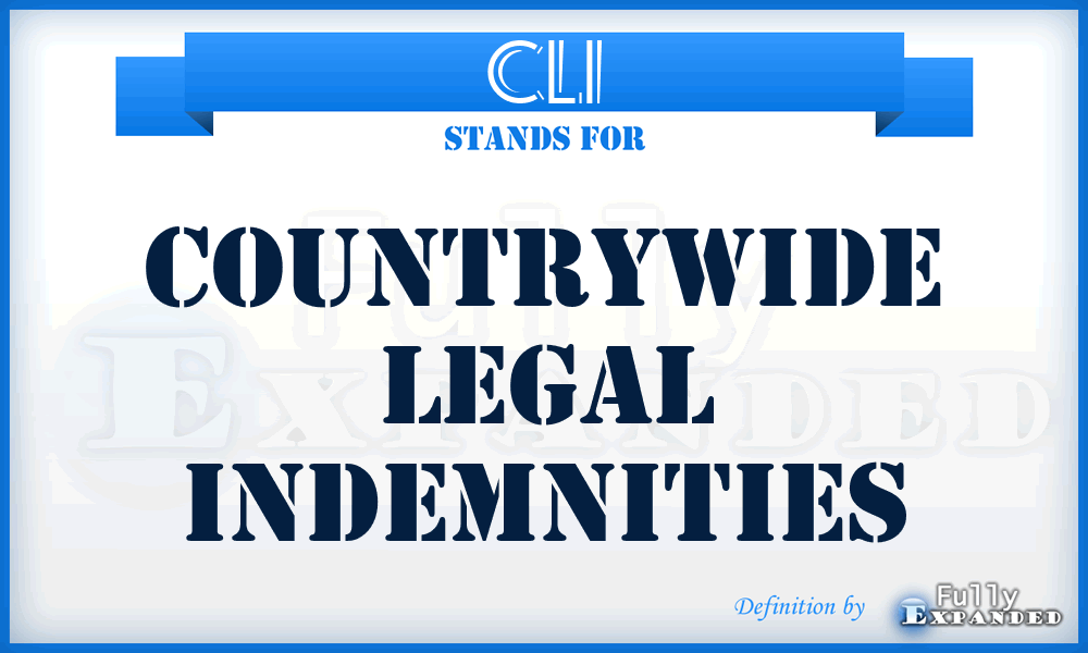 CLI - Countrywide Legal Indemnities
