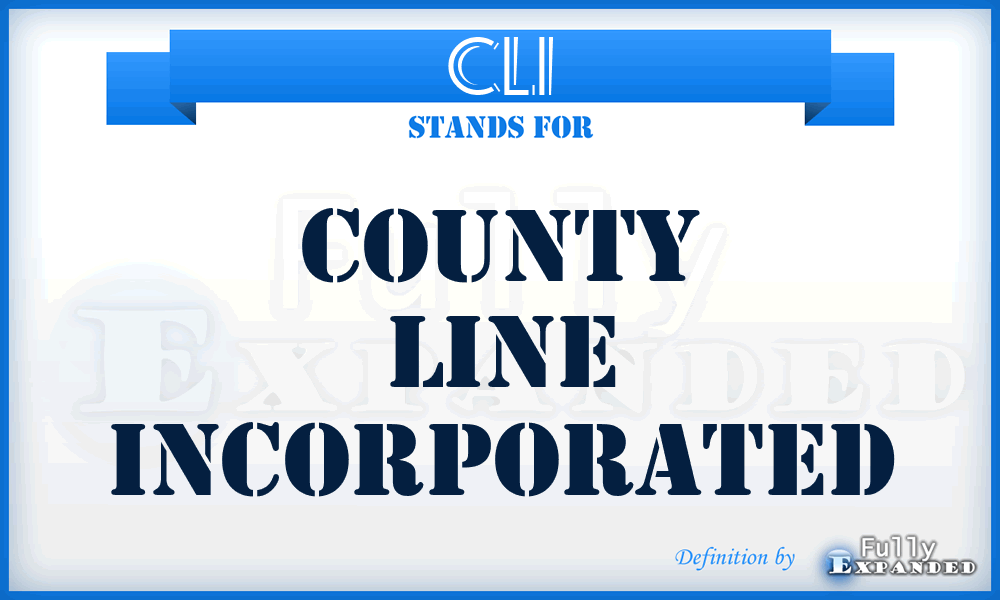 CLI - County Line Incorporated