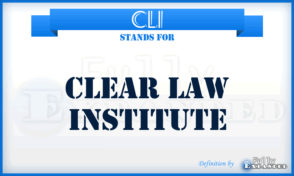 CLI - Clear Law Institute