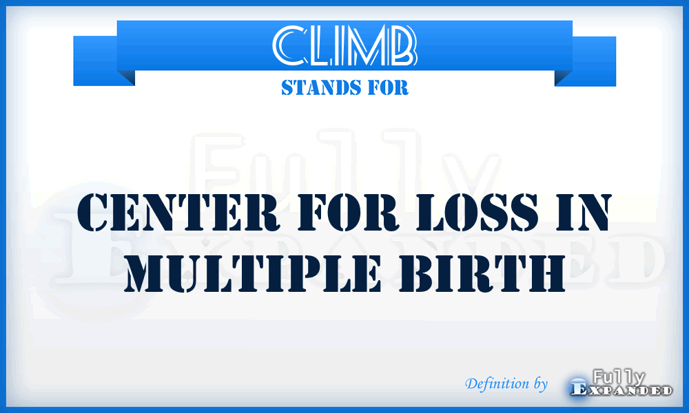 CLIMB - Center for Loss in Multiple Birth