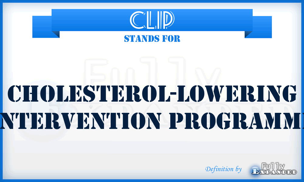CLIP - cholesterol-lowering intervention programme
