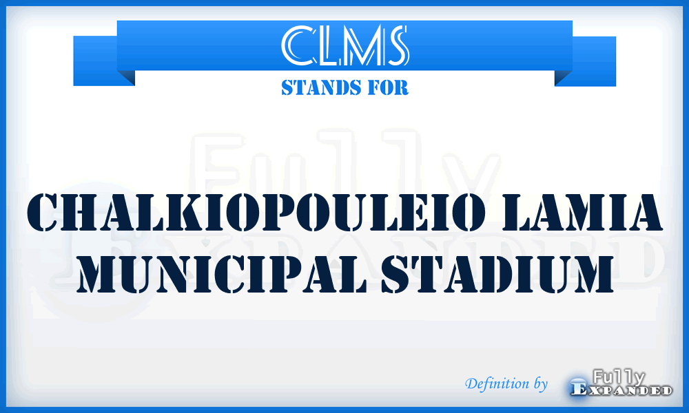 CLMS - Chalkiopouleio Lamia Municipal Stadium