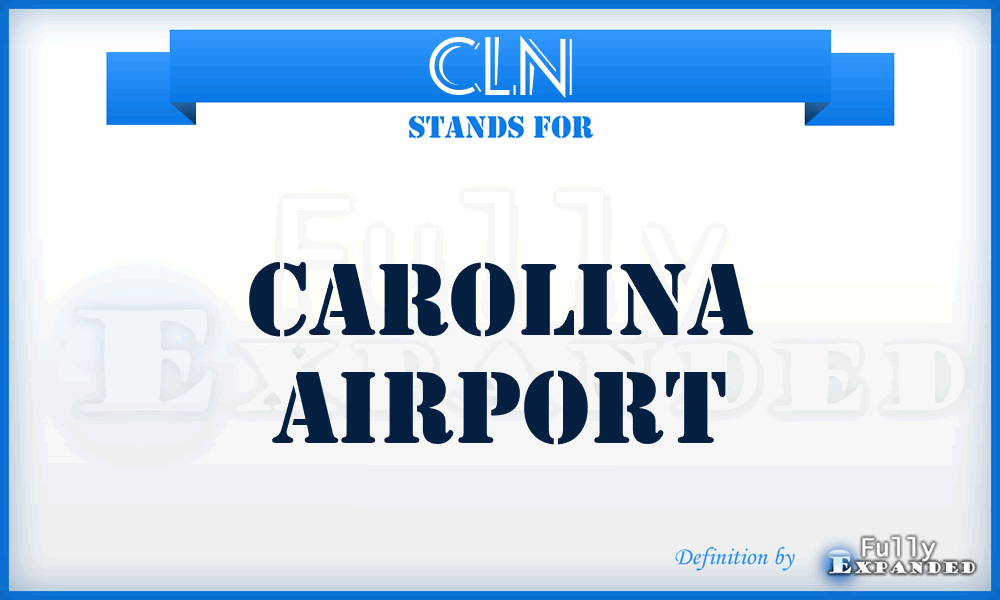 CLN - Carolina airport