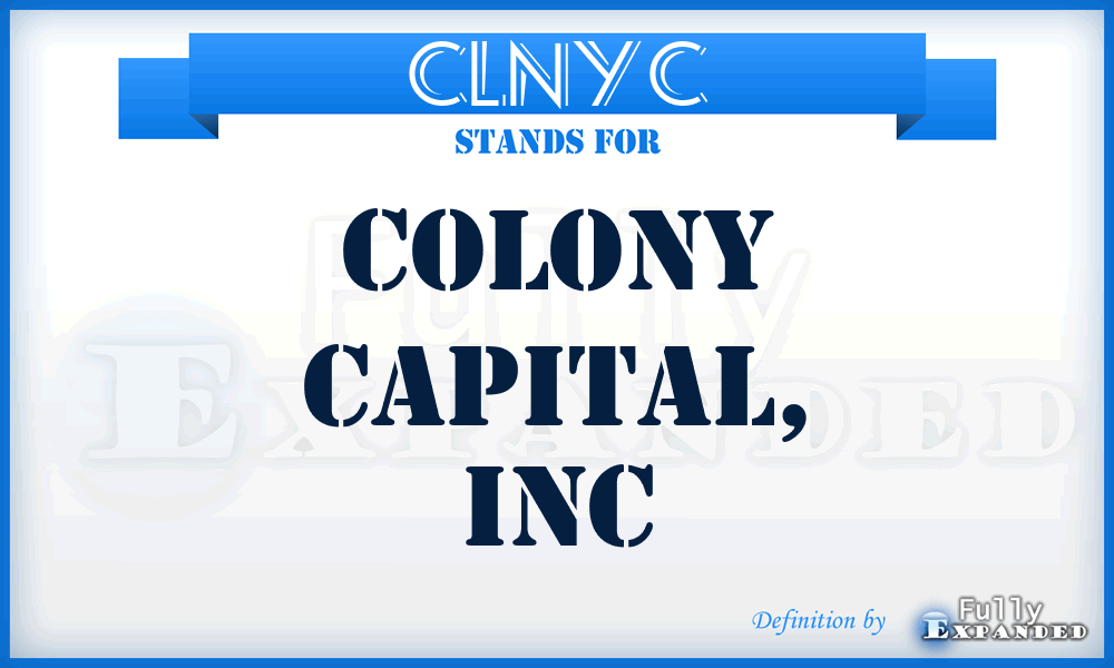 CLNY^C - Colony Capital, Inc