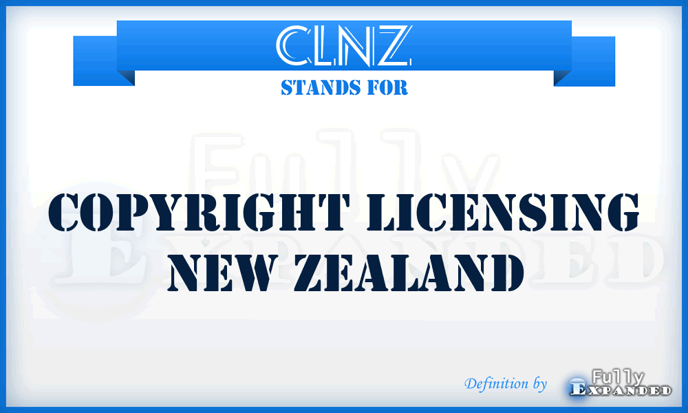 CLNZ - Copyright Licensing New Zealand