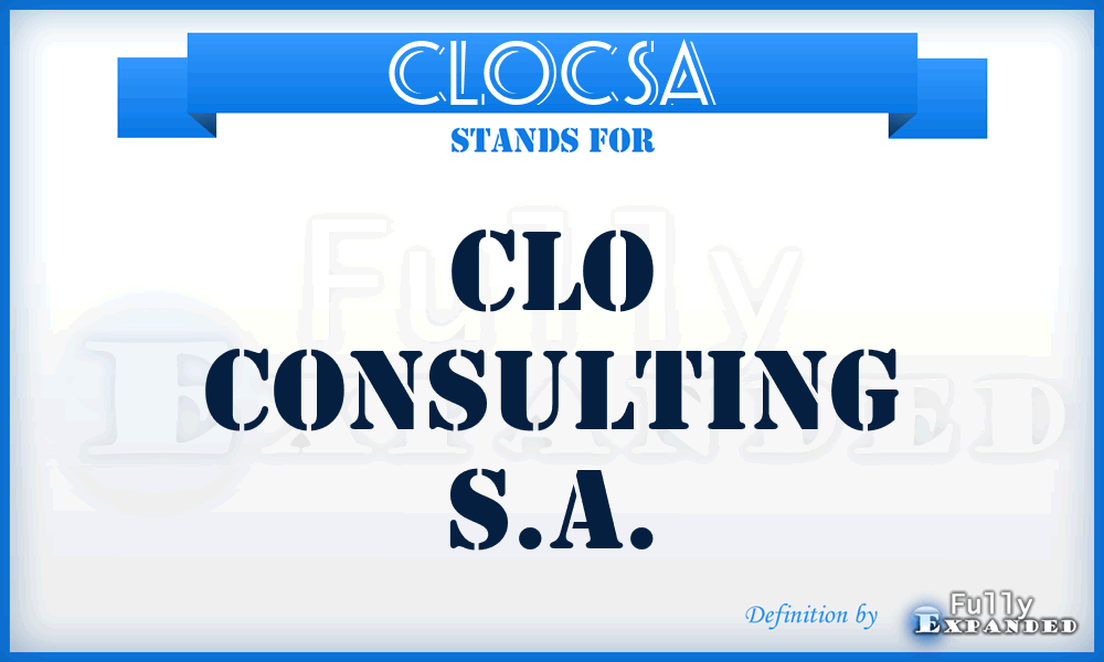CLOCSA - CLO Consulting S.A.