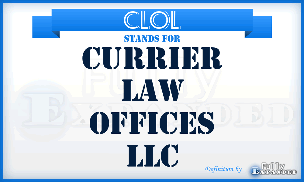 CLOL - Currier Law Offices LLC