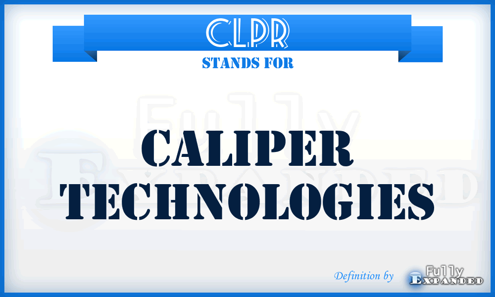 CLPR - Caliper Technologies