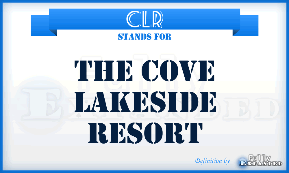 CLR - The Cove Lakeside Resort