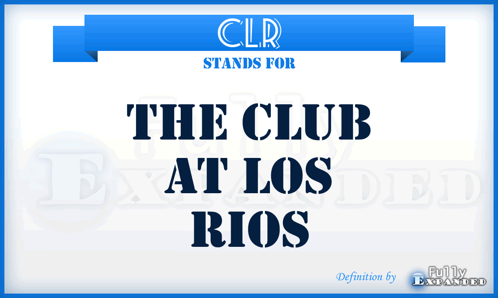 CLR - The Club at Los Rios