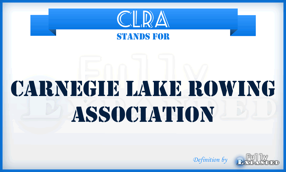 CLRA - Carnegie Lake Rowing Association