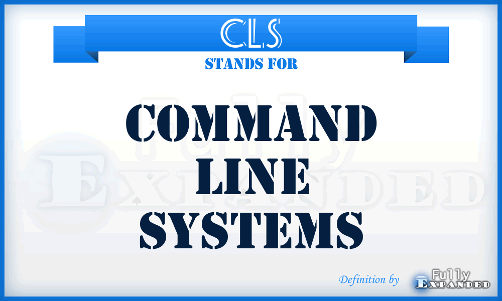 CLS - Command Line Systems