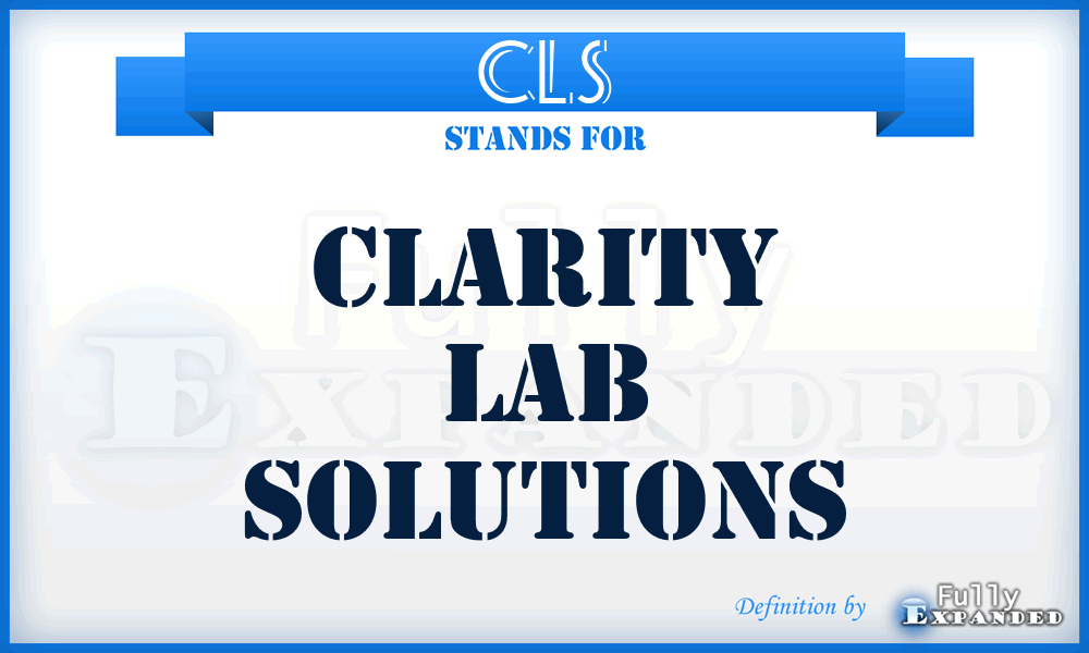 CLS - Clarity Lab Solutions