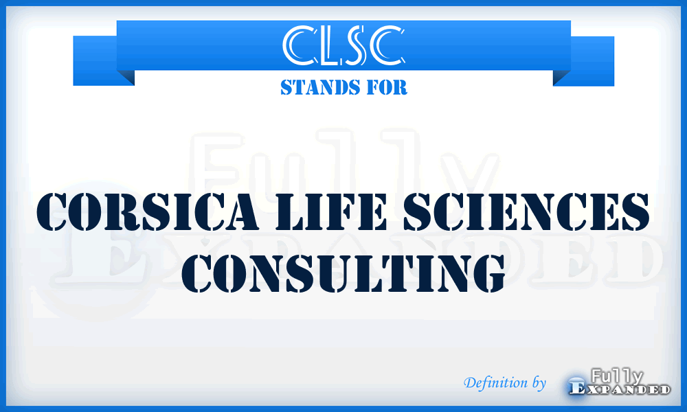 CLSC - Corsica Life Sciences Consulting