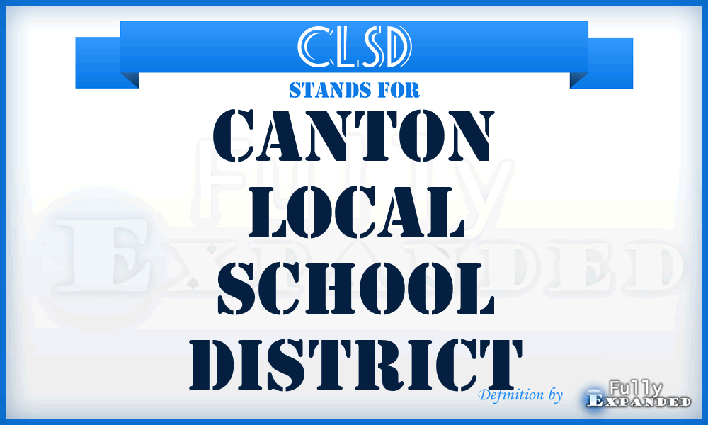 CLSD - Canton Local School District