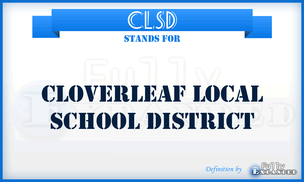 CLSD - Cloverleaf Local School District