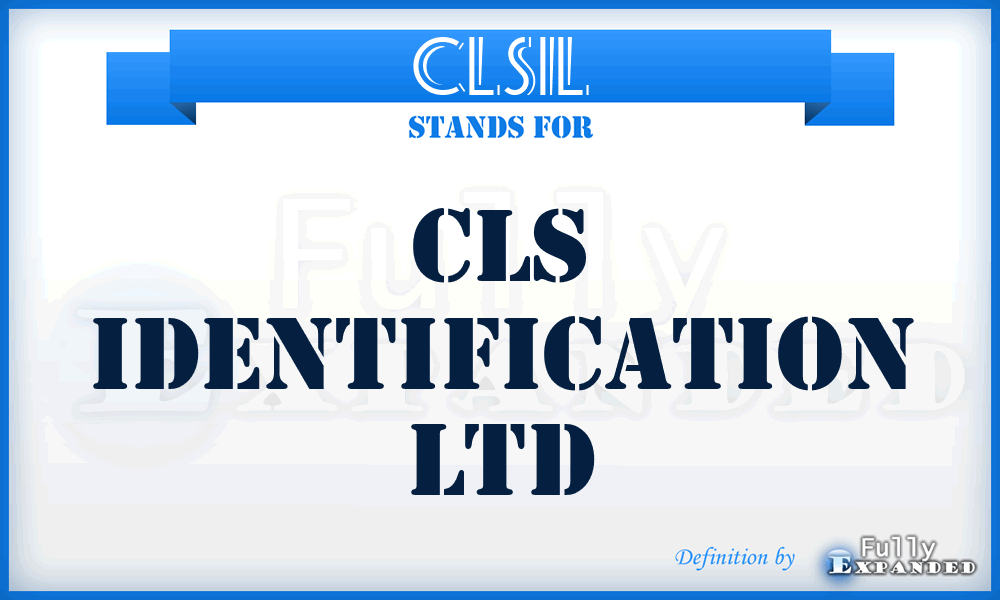 CLSIL - CLS Identification Ltd