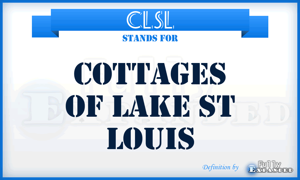 CLSL - Cottages of Lake St Louis