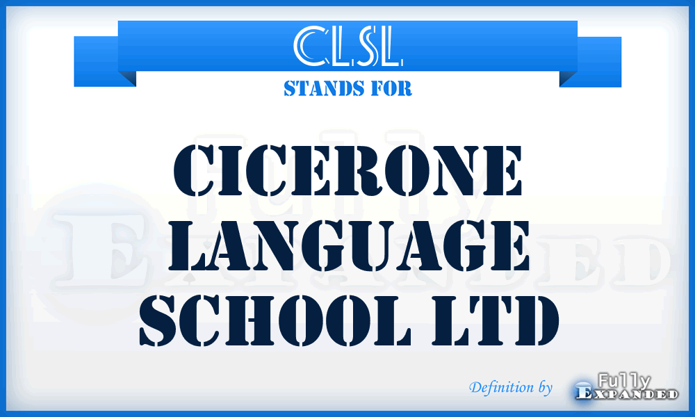 CLSL - Cicerone Language School Ltd