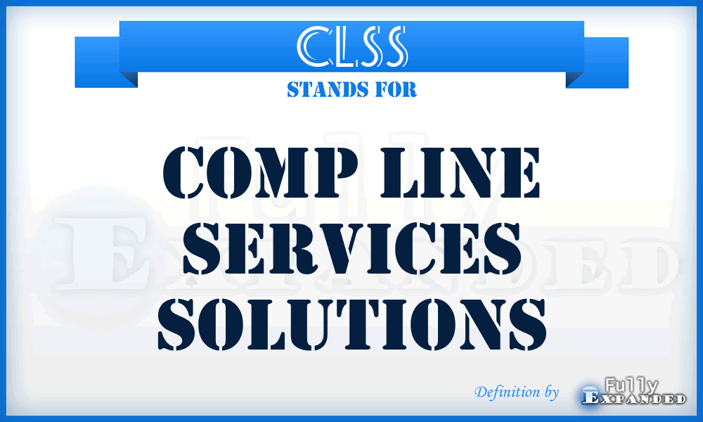CLSS - Comp Line Services Solutions