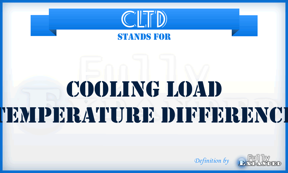 CLTD - Cooling Load Temperature Difference