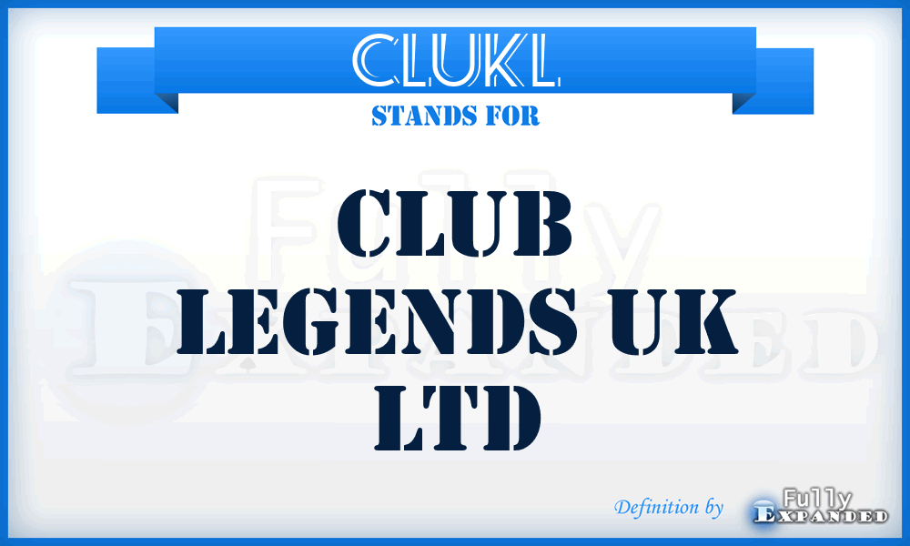 CLUKL - Club Legends UK Ltd