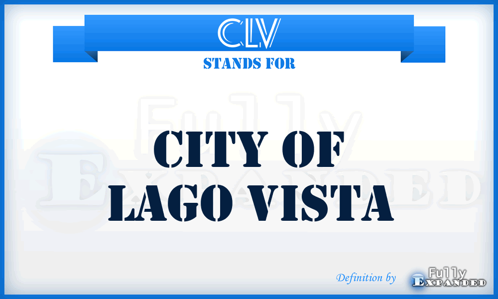 CLV - City of Lago Vista