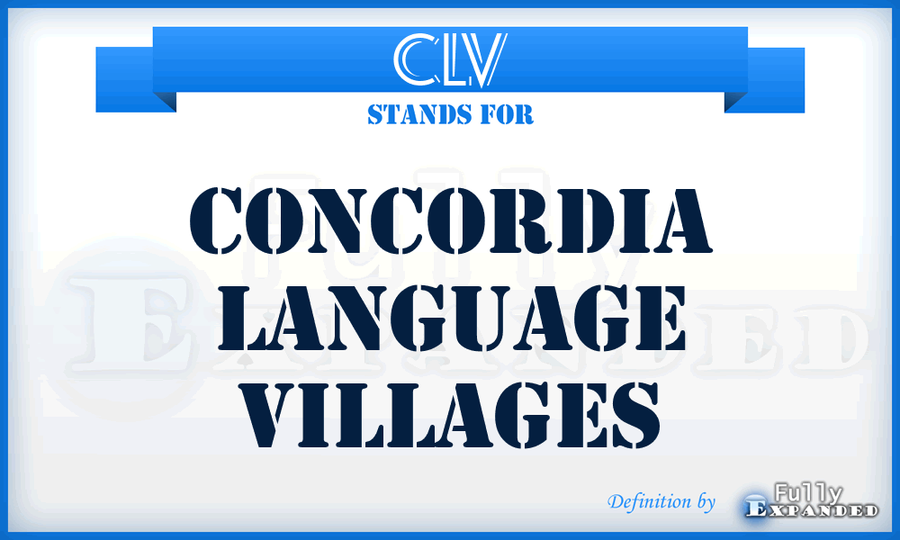 CLV - Concordia Language Villages