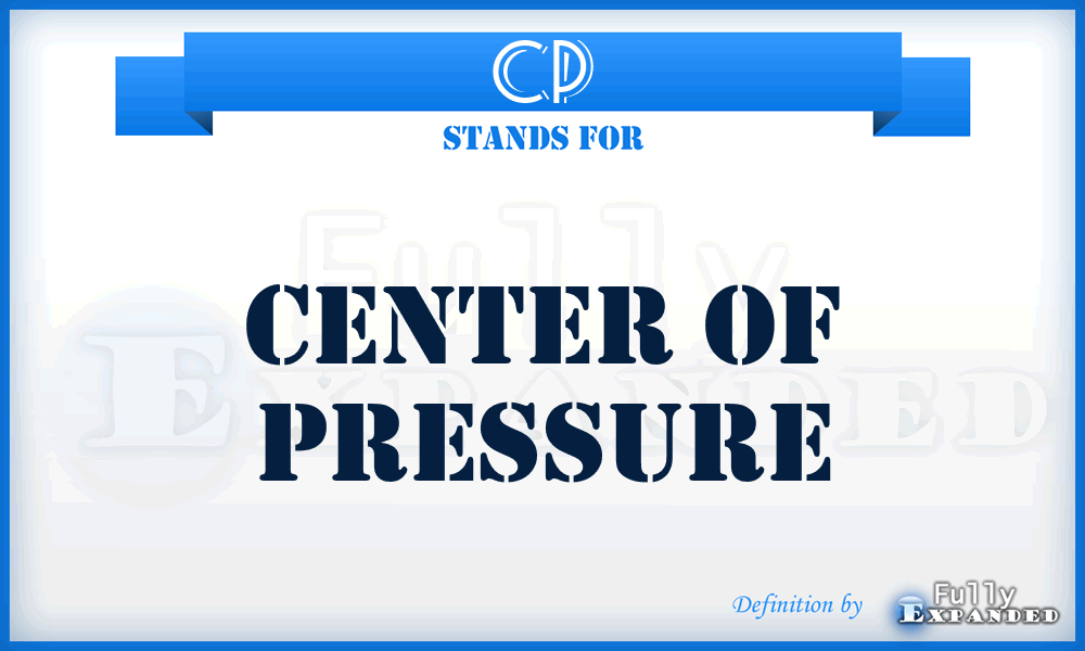 CP - Center of Pressure