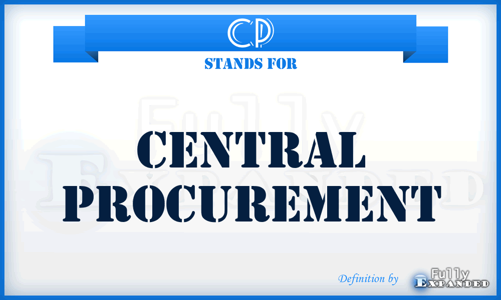 CP - Central Procurement