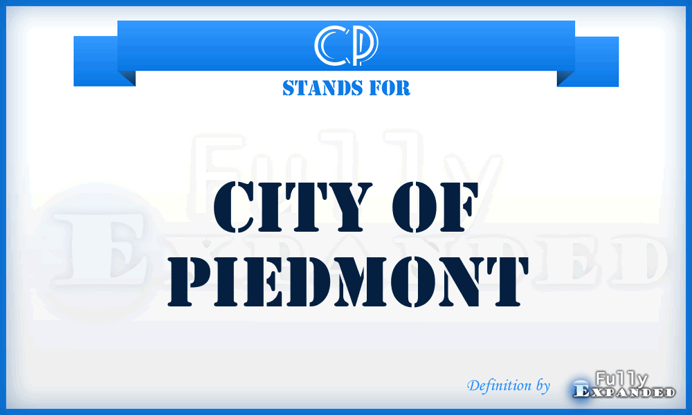 CP - City of Piedmont