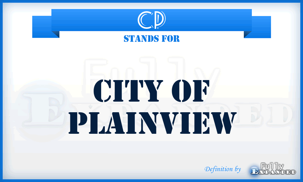 CP - City of Plainview